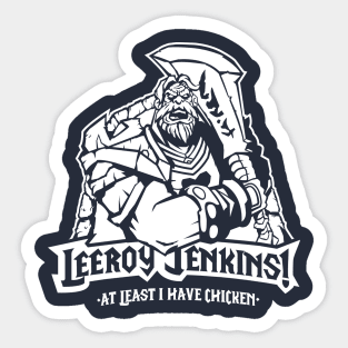 Leeroy Jenkins! White Sticker